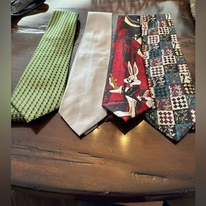 Four silk ties